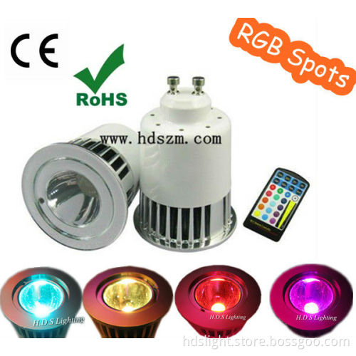 High Quality 5W RGB LED Spots With Remote Control
